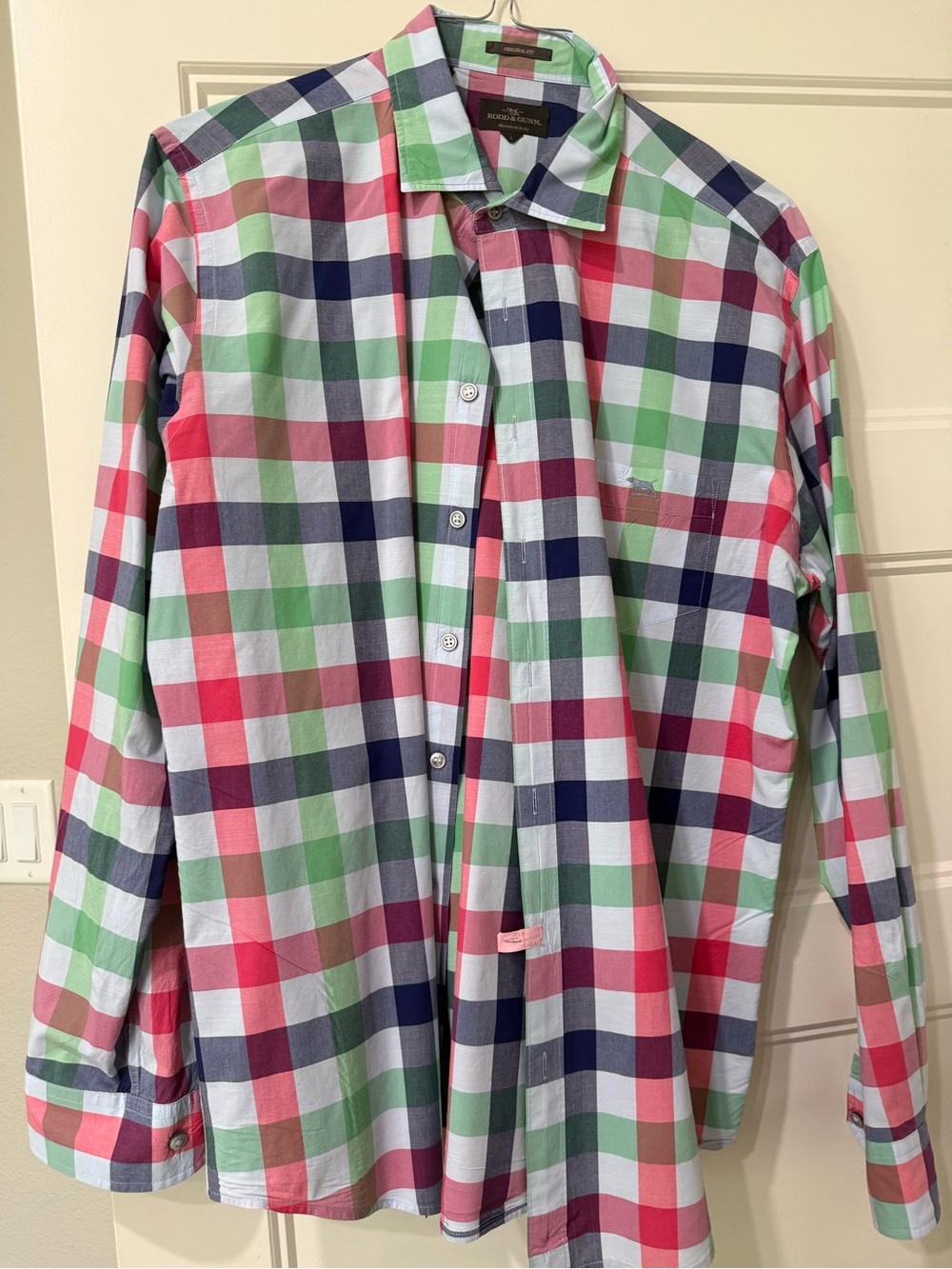 Rodd & Gunn Multicolor Check Button-Down Shirt — Green, Navy, Red, White